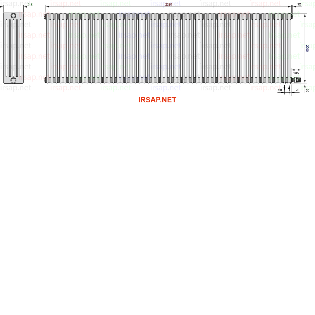 Радиатор IRSAP Tesi 62000/56 T26 CL 01
